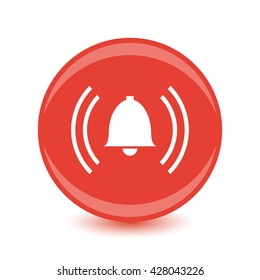 alarm red circle web glossy icon