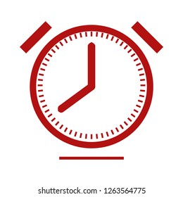 alarm red clock icon vector.