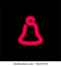 Alarm red glowing neon ui ux icon. Glowing sign logo vector