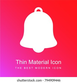 Alarm red and pink gradient material white icon minimal design