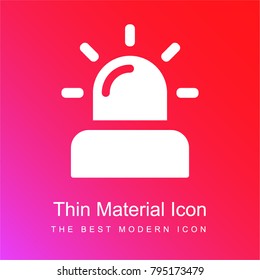 Alarm red and pink gradient material white icon minimal design
