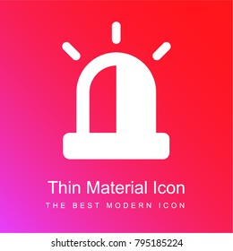 Alarm red and pink gradient material white icon minimal design