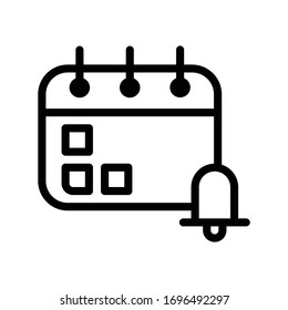Alarm reminder icon outline vector design