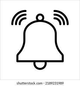 alarm ring signal icon vector illustration on white background.