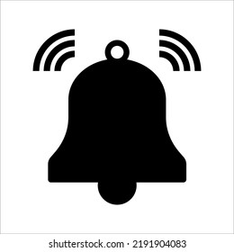 ilustración del vector de la señal de anillo de alarma en fondo blanco.