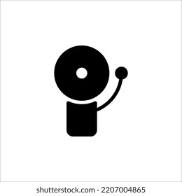 alarm ring signal icon vector. alarm clock vector icon isolated on white background, simple line outline style