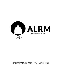 alarm ring signal logo vector template.
