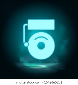 Alarm, school neon icon - Vector. Blue neon illustration. Alarm, school neon icon - Vector. Infographic concept vector illustration