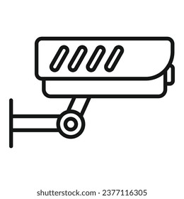 Alarm security camera icon outline vector. People escape. Plan work