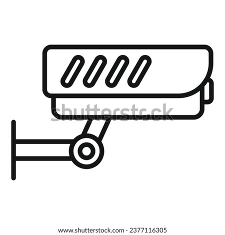 Alarm security camera icon outline vector. People escape. Plan work
