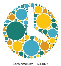 alarm shape vector design by color point