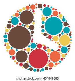 alarm shape vector design by color point