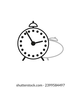 Alarm sign. Clock icon. Vector illustration. EPS 10.