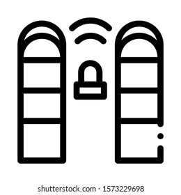 Alarm Signal Control Icon Vector. Outline Alarm Signal Control Sign. Isolated Contour Symbol Illustration