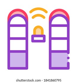 Alarm Signal Control Icon Vector. Outline Alarm Signal Control Sign. Isolated Contour Symbol Illustration