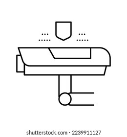 alarm signalization line icon vector. alarm signalization sign. isolated contour symbol black illustration