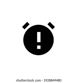Alarma Icono de interfaz de usuario simple aislado Fondo blanco
