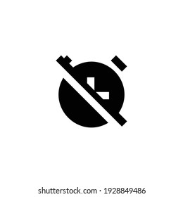 Alarm Simple UI Icon isolated White Background