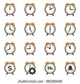 Alarm simply icons for web and user interfaces