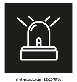 alarm or siren icon with black background,great for your web or other business