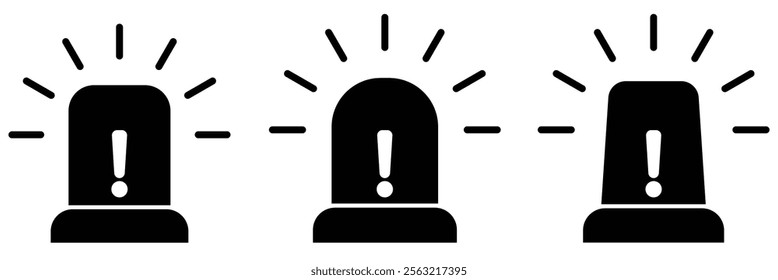 Alarm siren icon. Emergency siren icon. Emergency alert symbols vector illustration eps 10.