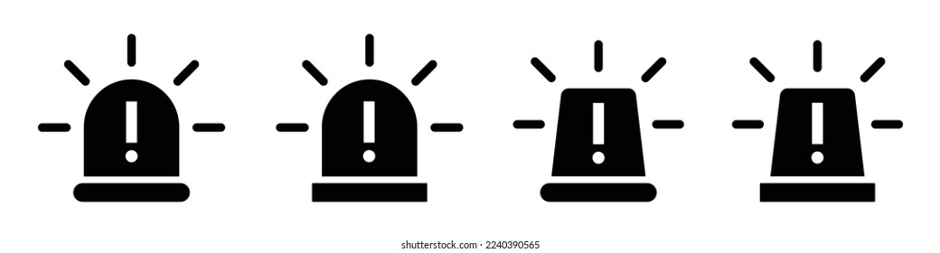 Alarm siren icon. Emergency siren icon. Siren ambulance or police icon, vector illustration