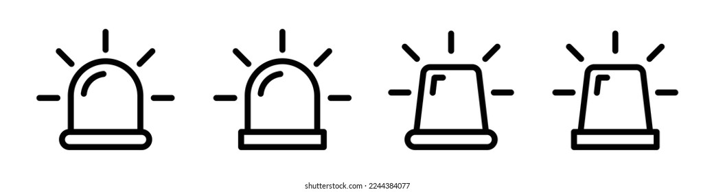 Alarm siren icon. Emergency siren icon. Siren ambulance or police icon, vector illustration