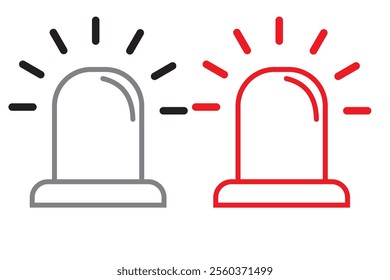Alarm siren icon. Emergency siren icon. Siren ambulance or police icon, vector illustration