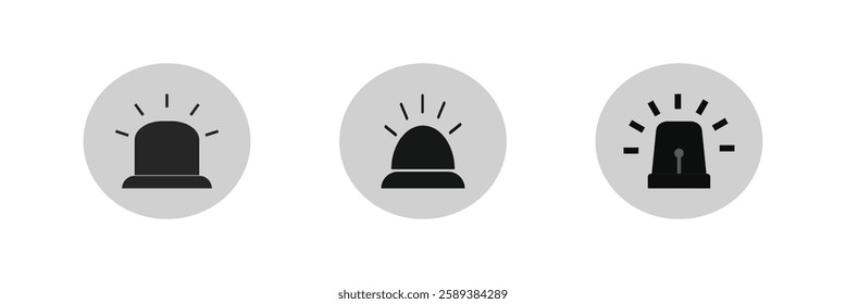 Alarm siren icon. Emergency siren icon. ambulance or police icon.