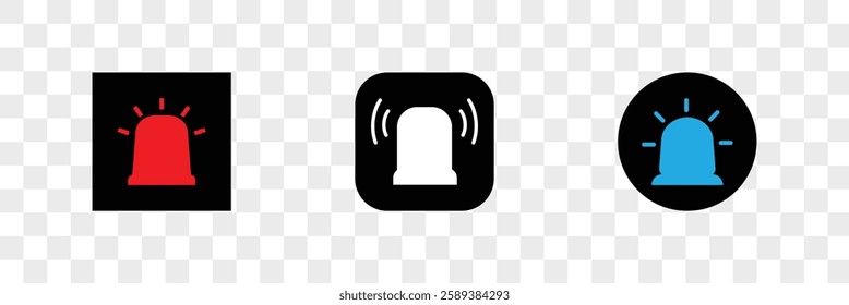 Alarm siren icon. Emergency siren icon. ambulance or police icon.