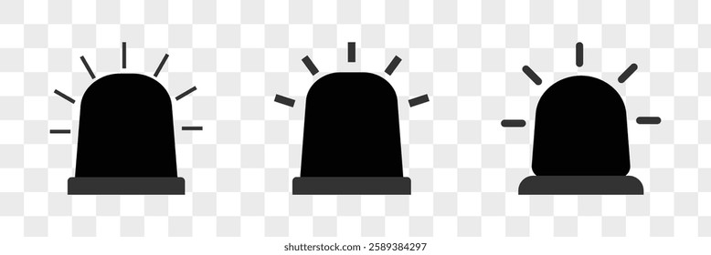 Alarm siren icon. Emergency siren icon. ambulance or police icon.