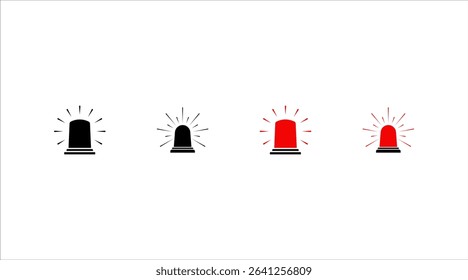 Alarm siren icon. Emergency siren icon. Siren ambulance or police icon, vector illustration