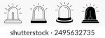 Alarm siren icon. Emergency siren icon. Siren line icon,Siren Icon in trendy flat style. Flasher Thin Line Vector Icons