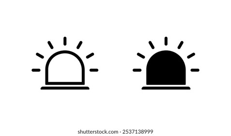 Alarm siren light icon. Emergency lamp sign symbol