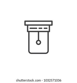 Alarm siren outline icon. linear style sign for mobile concept and web design. Flasher light simple line vector icon. Symbol, logo illustration. Pixel perfect vector graphics
