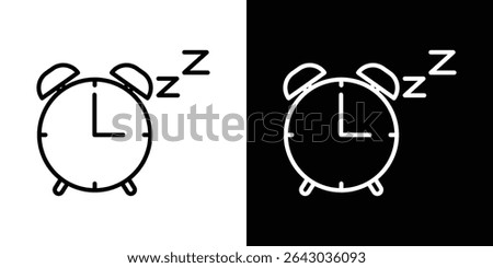 Alarm snooze icon Flat style logo vector. perfect for UI designs
