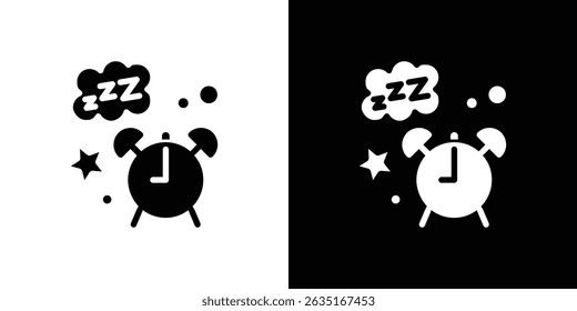 Alarm snooze icon symbols. Vector illustration.