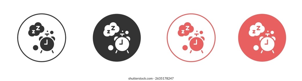 Alarm snooze icon vector design template simple and clean style