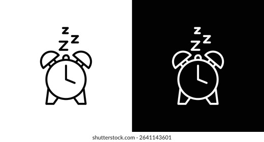 Alarm snooze icon vector simple element illustration editable