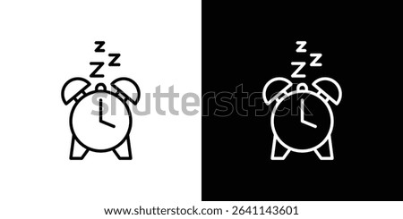 Alarm snooze icon vector simple element illustration editable