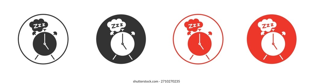 Alarm-Schlummersymbol. Webvektordesign