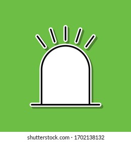 Icono de pegatina de alarma. Línea delgada simple, contorno vector de iconos médicos para ui y ux, sitio web o aplicación móvil
