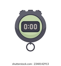 Alarm stopwatch icon flat vector. Stop clock. Watch timer isolated