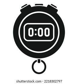 Alarm stopwatch icon simple vector. Stop clock. Watch timer