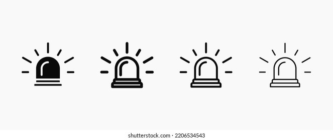 Alarm symbol vector icon. Siren icon for alarm and attention.
