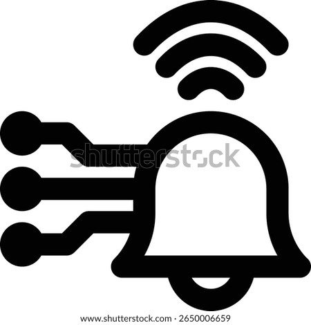 Alarm System, Alert System, Smart Alarm Outline Icon