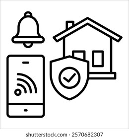 Alarm System Icon Element For Design