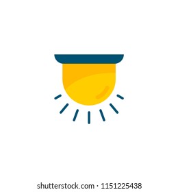 Alarm system icon flat element. Vector illustration of alarm system icon flat isolated on clean background for your web mobile app logo design.