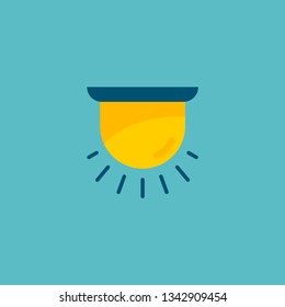 Alarm system icon flat element. Vector illustration of alarm system icon flat isolated on clean background for your web mobile app logo design.