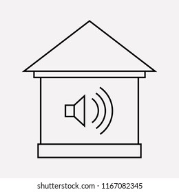 Alarm system icon line element. Vector illustration of alarm system icon line isolated on clean background for your web mobile app logo design.